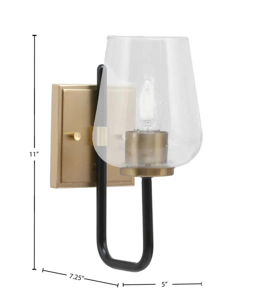 Sandia Wall Sconce with Clear Bubble Glass - Image 2