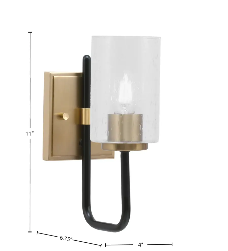 Sandia Wall Sconce with Clear Bubble Glass - Image 2