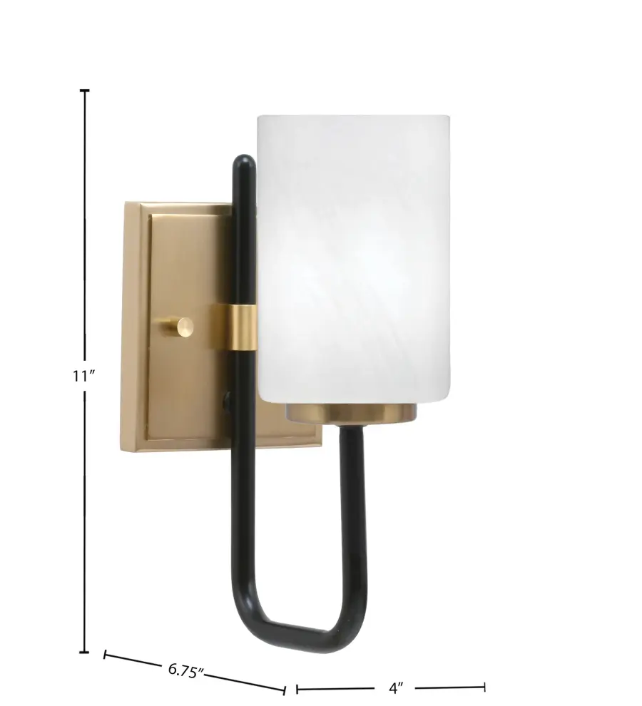 Sandia Wall Sconce with White Marble Glass - Image 2