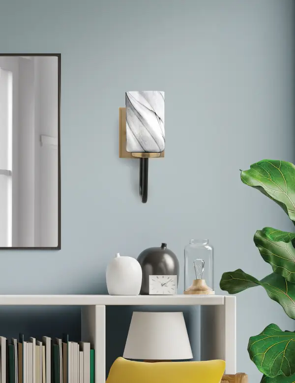 Sandia Wall Sconce with Onyx Swirl Glass - Image 3
