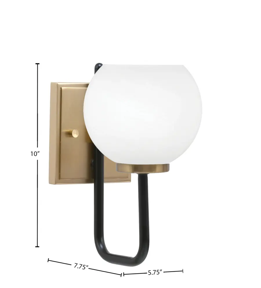 Sandia Wall Sconce with White Marble Glass - Image 2
