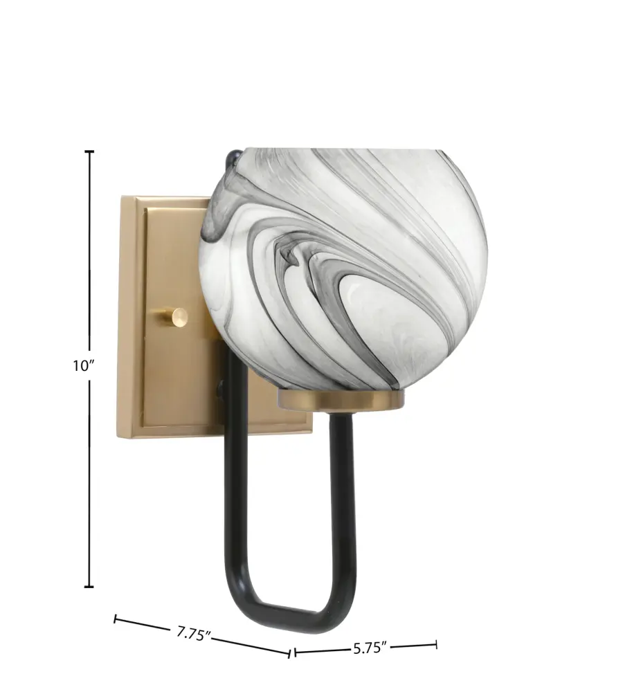 Sandia Wall Sconce with Onyx Swirl Glass - Image 2