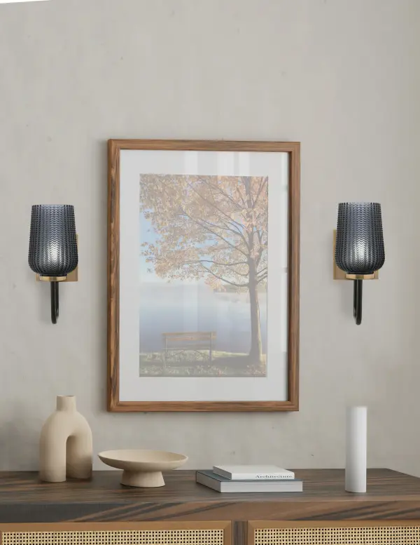 Sandia Wall Sconce with Smoke Textured Glass - Image 3
