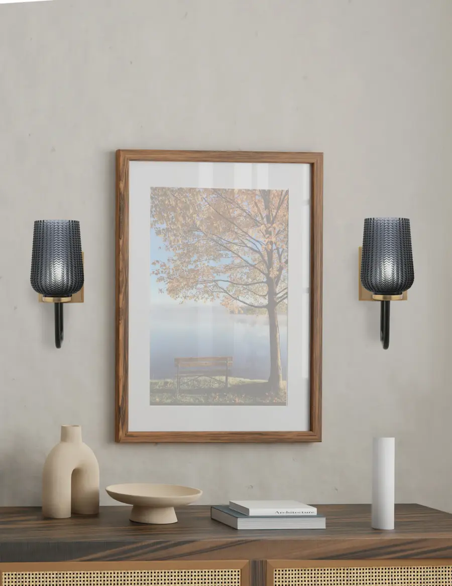 Sandia Wall Sconce with Smoke Textured Glass - Image 3