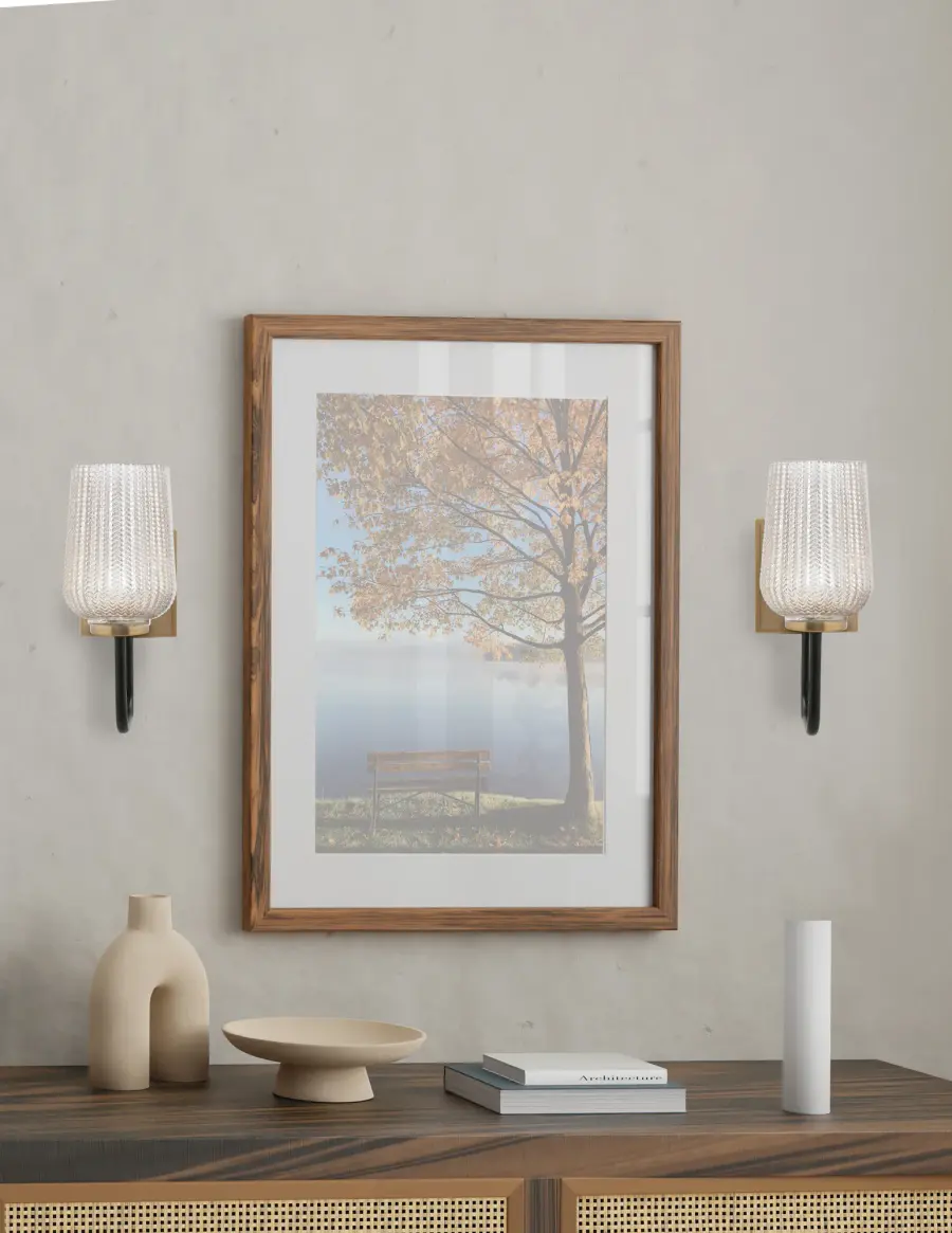 Sandia Wall Sconce with Silver Textured Glass - Image 3