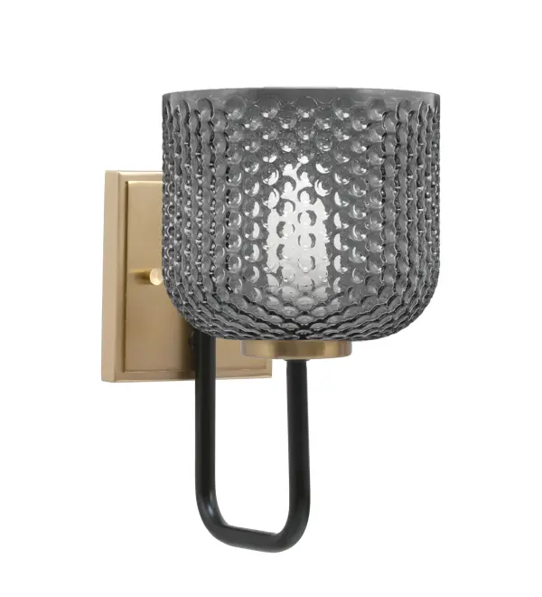 Sandia Wall Sconce with Smoke Textured Glass - Image 1