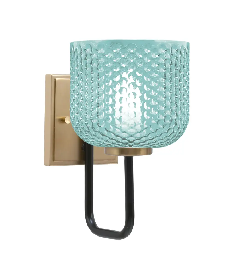 Sandia Wall Sconce with Turquoise Glass - Image 1