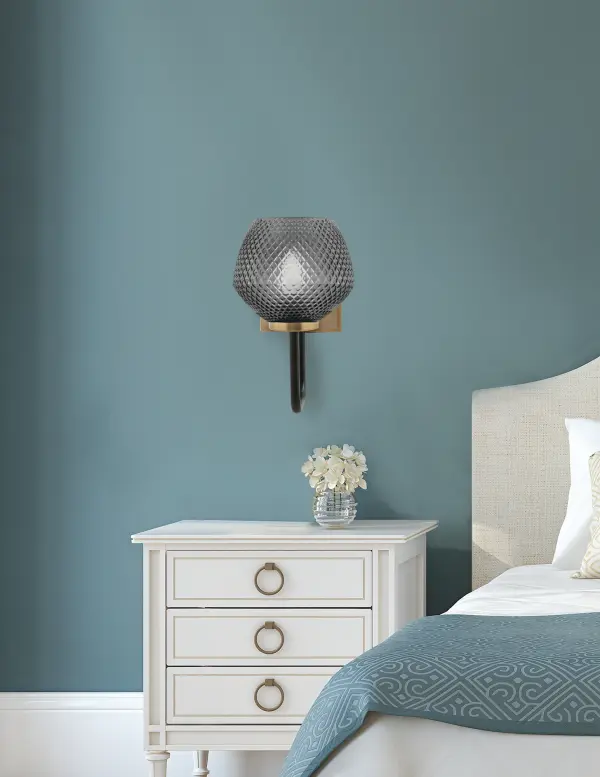 Sandia Wall Sconce with Smoke Textured Glass - Image 3