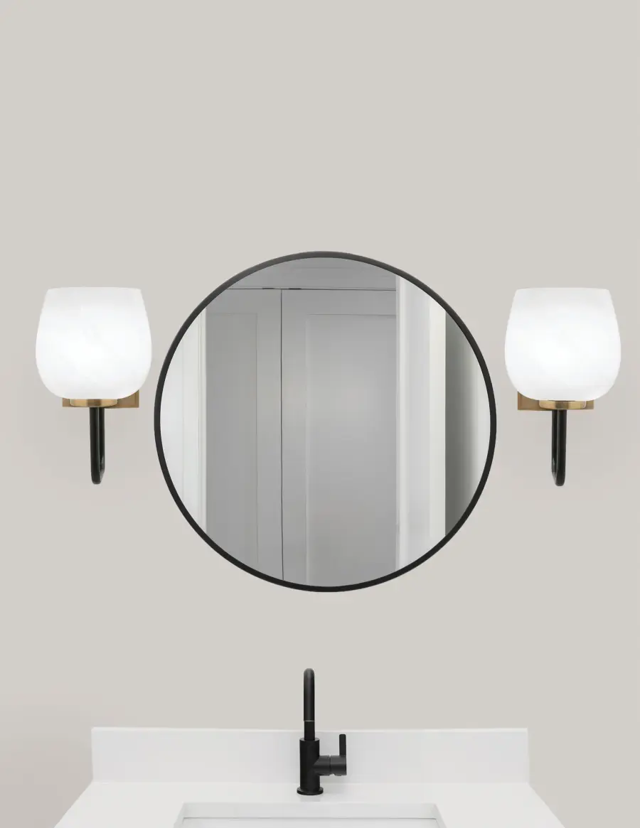 Sandia Wall Sconce with White Marble Glass - Image 3