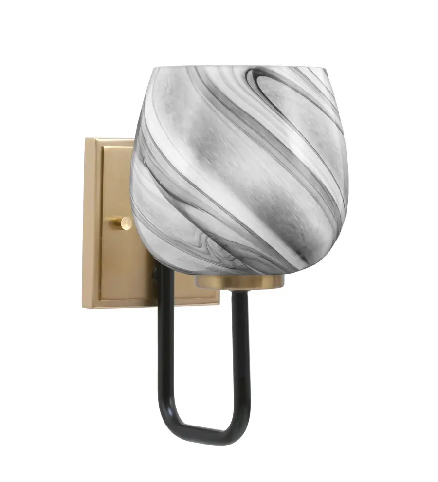 Sandia Wall Sconce with Onyx Swirl Glass - Image 1