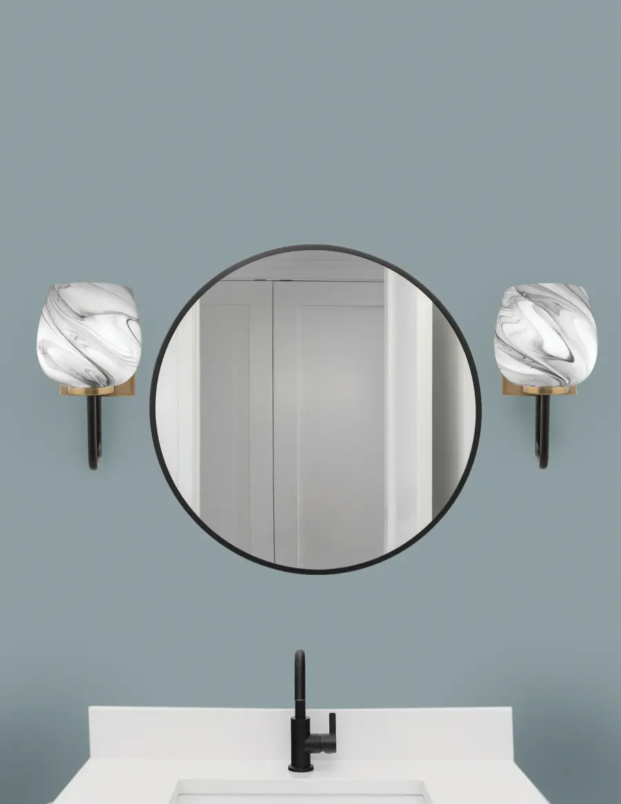 Sandia Wall Sconce with Onyx Swirl Glass - Image 3