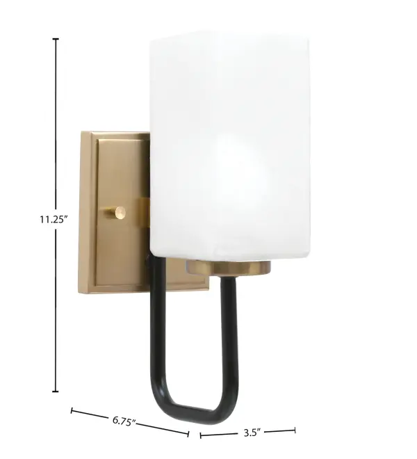 Sandia Wall Sconce with White Marble Glass - Image 2