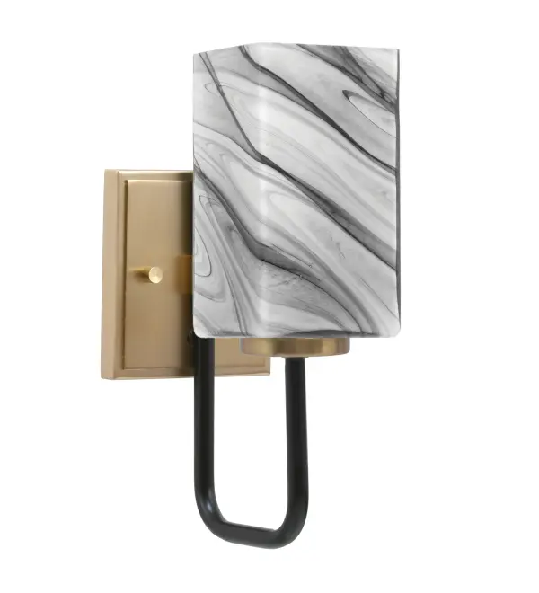 Sandia Wall Sconce with Onyx Swirl Glass - Image 1