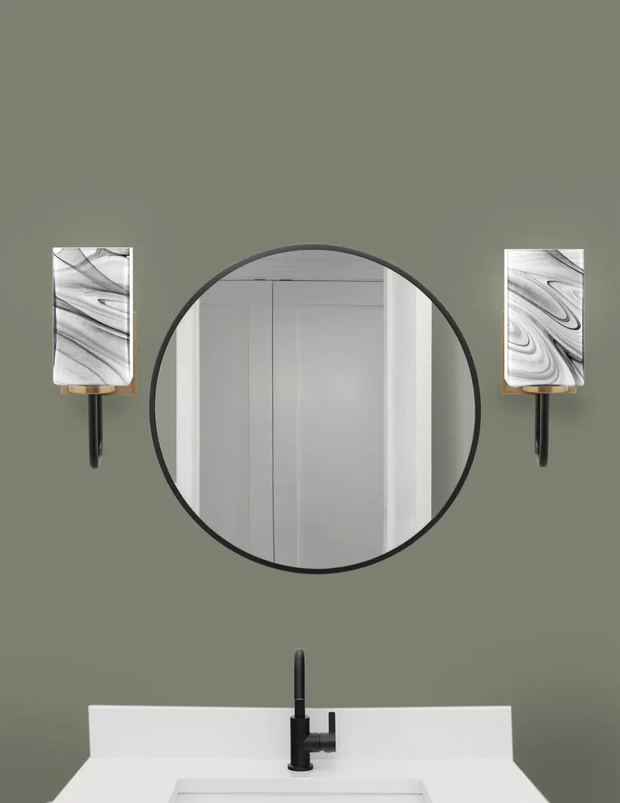 Sandia Wall Sconce with Onyx Swirl Glass - Image 3