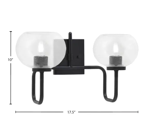 Modern Industrial Bath Bar with Distinctive Bubble Glass Design - Image 2