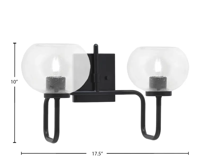 Modern Industrial Bath Bar with Distinctive Bubble Glass Design - Image 2