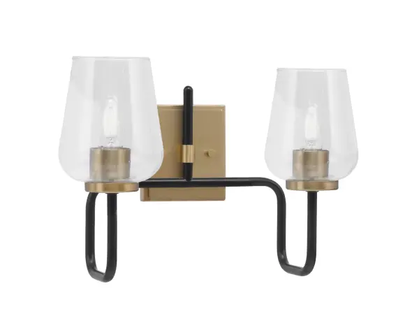 Modern Two-Tone Bath Bar with Distinctive Bubble Glass Shades - Image 1