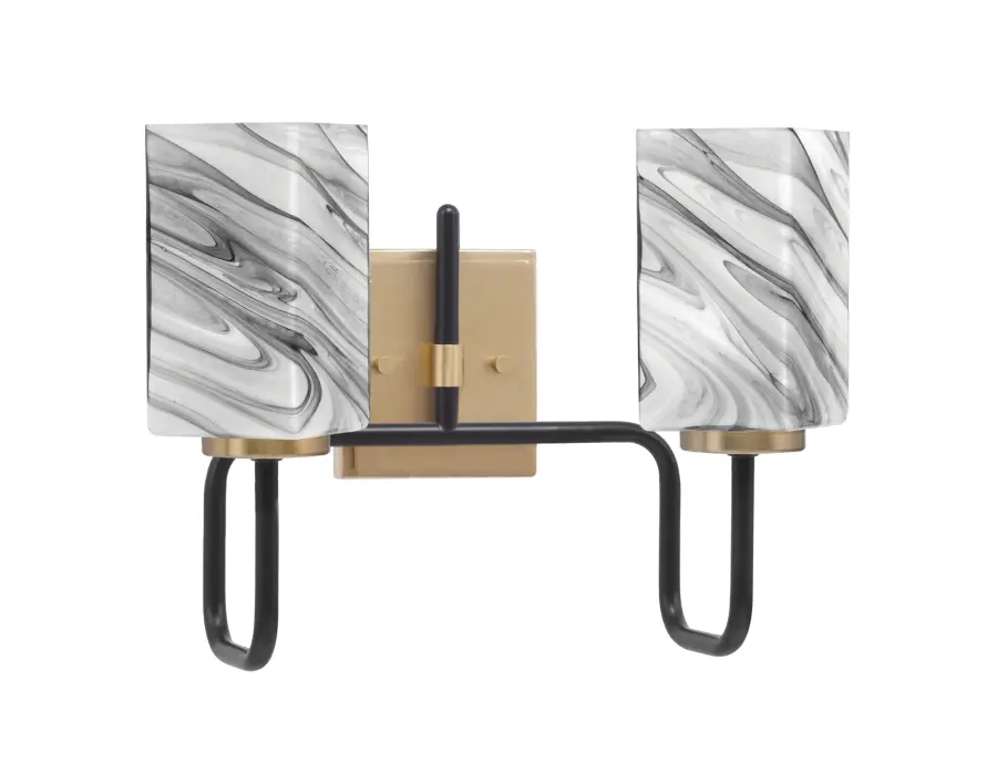 Modern Industrial Bath Bar with Striking Two-Tone Finish - Image 1