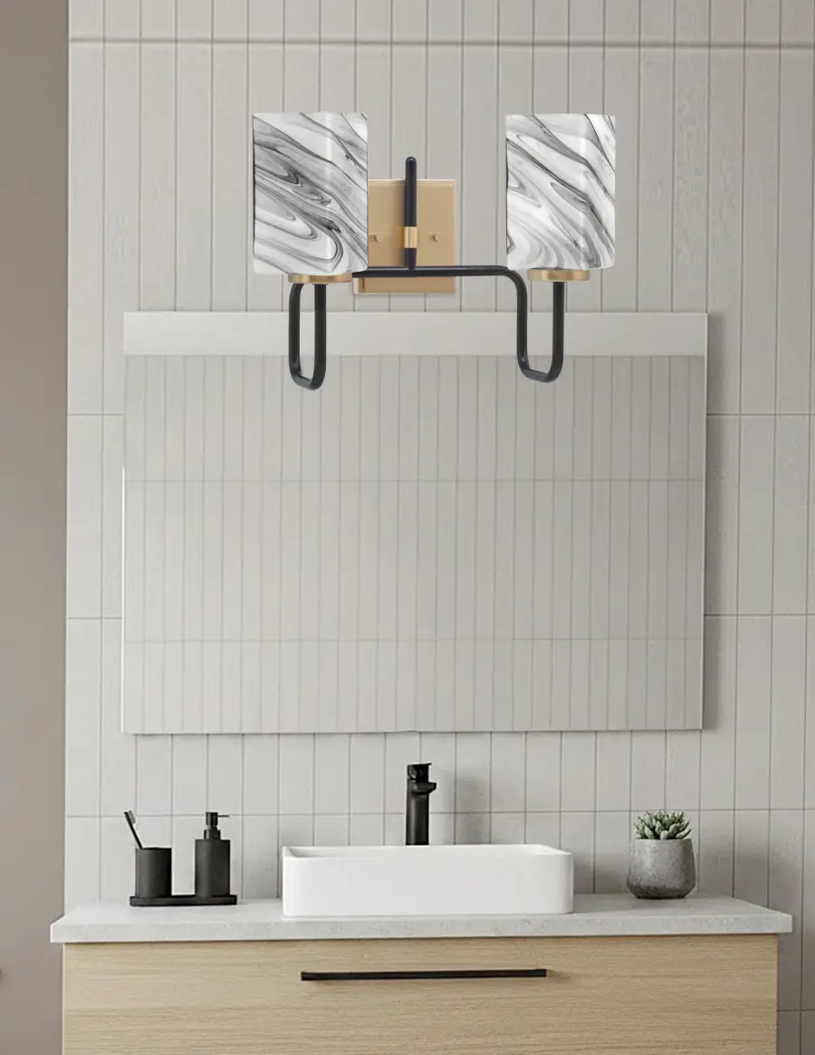 Modern Industrial Bath Bar with Striking Two-Tone Finish - Image 3