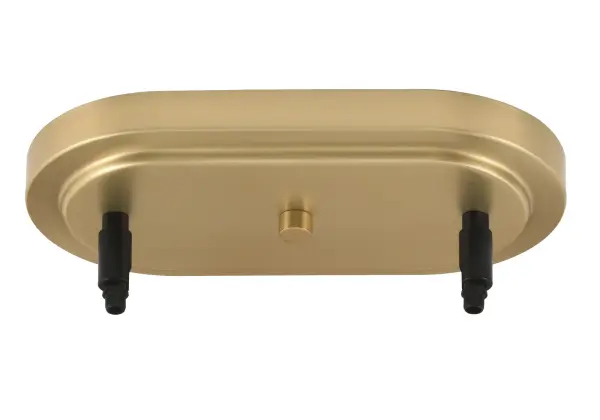 Sandia 6 Light Island Light in Matte Black & New Age Brass with White Marble Glass - Image 4