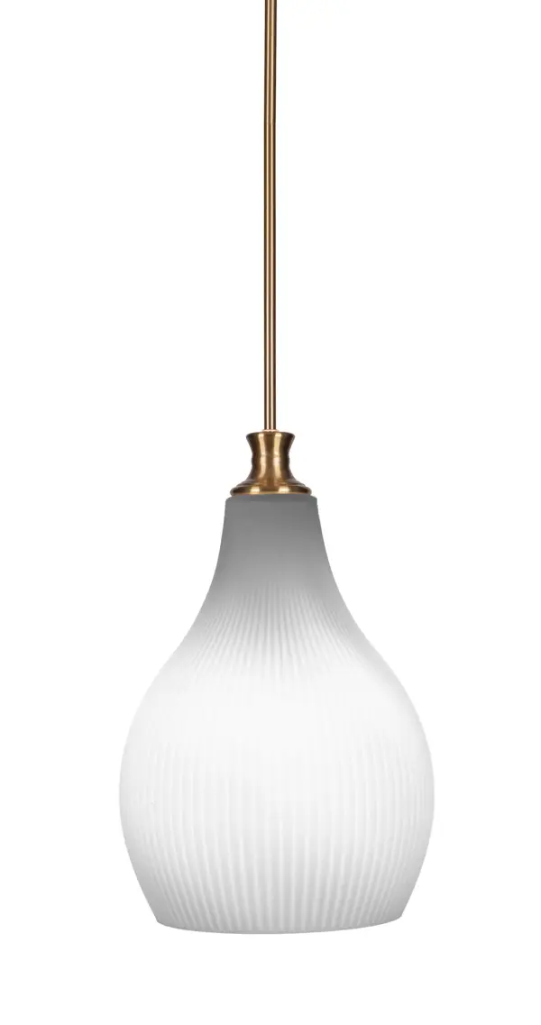 The Carina pendant combines timeless brass elegance with soft, diffused lighting from its 12.25" opal frosted glass shade. Perfect for kitchen islands and dining areas, it offers excellent adjustability and works on sloped ceilings.