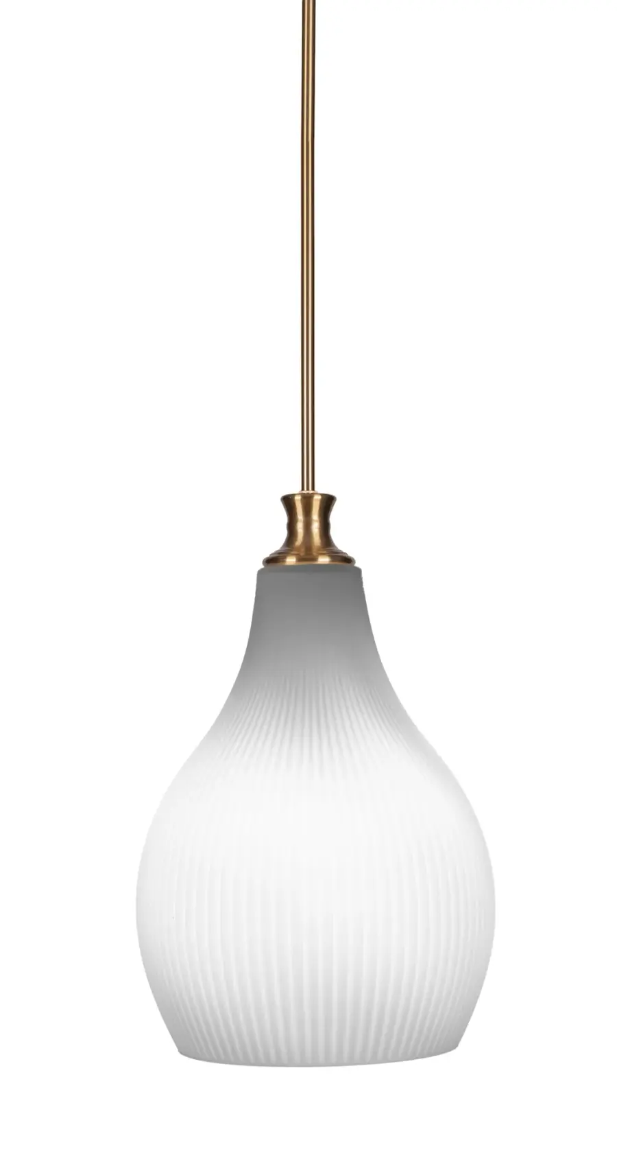 Carina Stem Hung Pendant with Opal Frosted Glass - Image 1