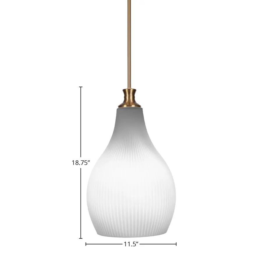 Carina Stem Hung Pendant with Opal Frosted Glass - Image 2