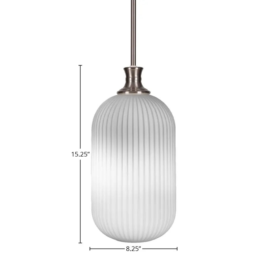 Carina Stem Hung Pendant with Opal Frosted Glass - Image 2