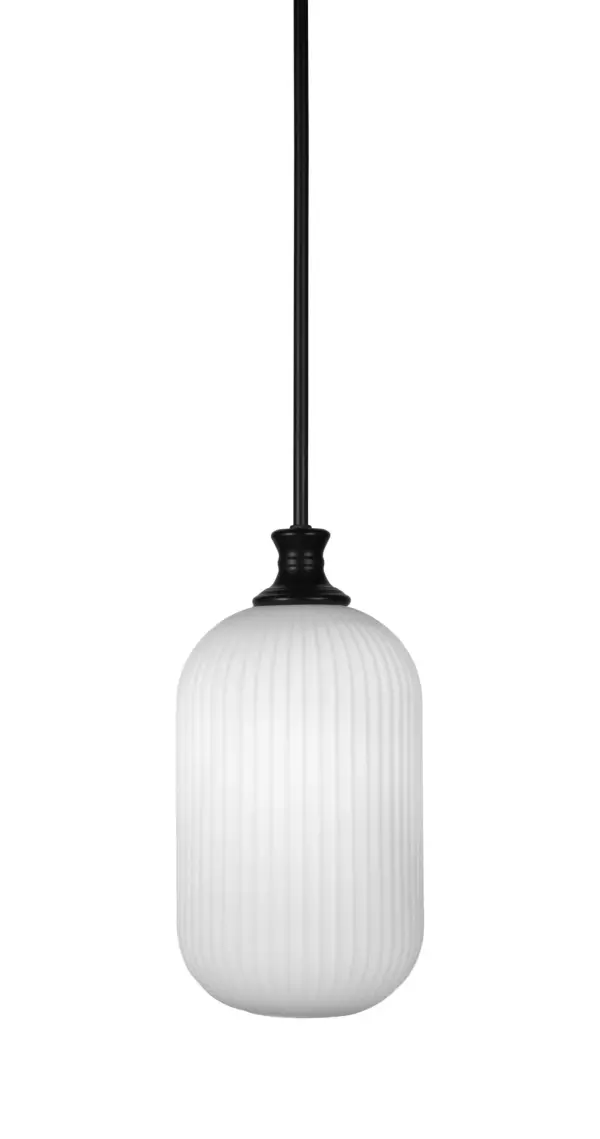 Carina Stem Hung Pendant with Opal Frosted Glass - Image 1