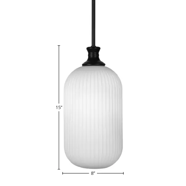 Carina Stem Hung Pendant with Opal Frosted Glass - Image 2