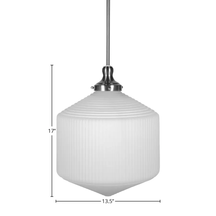 Carina Stem Hung Pendant with Opal Frosted Glass - Image 2