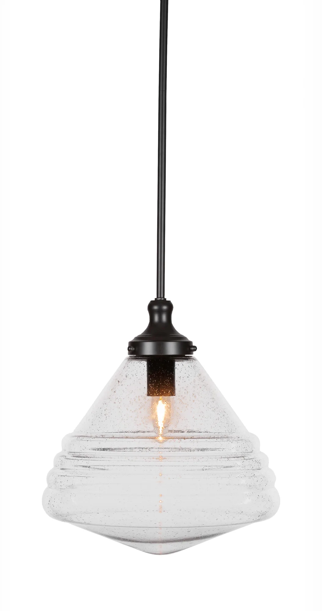 Juno One Light Pendant in Matte Black