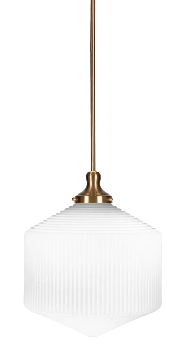 Carina Stem Hung Pendant with Opal Frosted Glass - Image 1