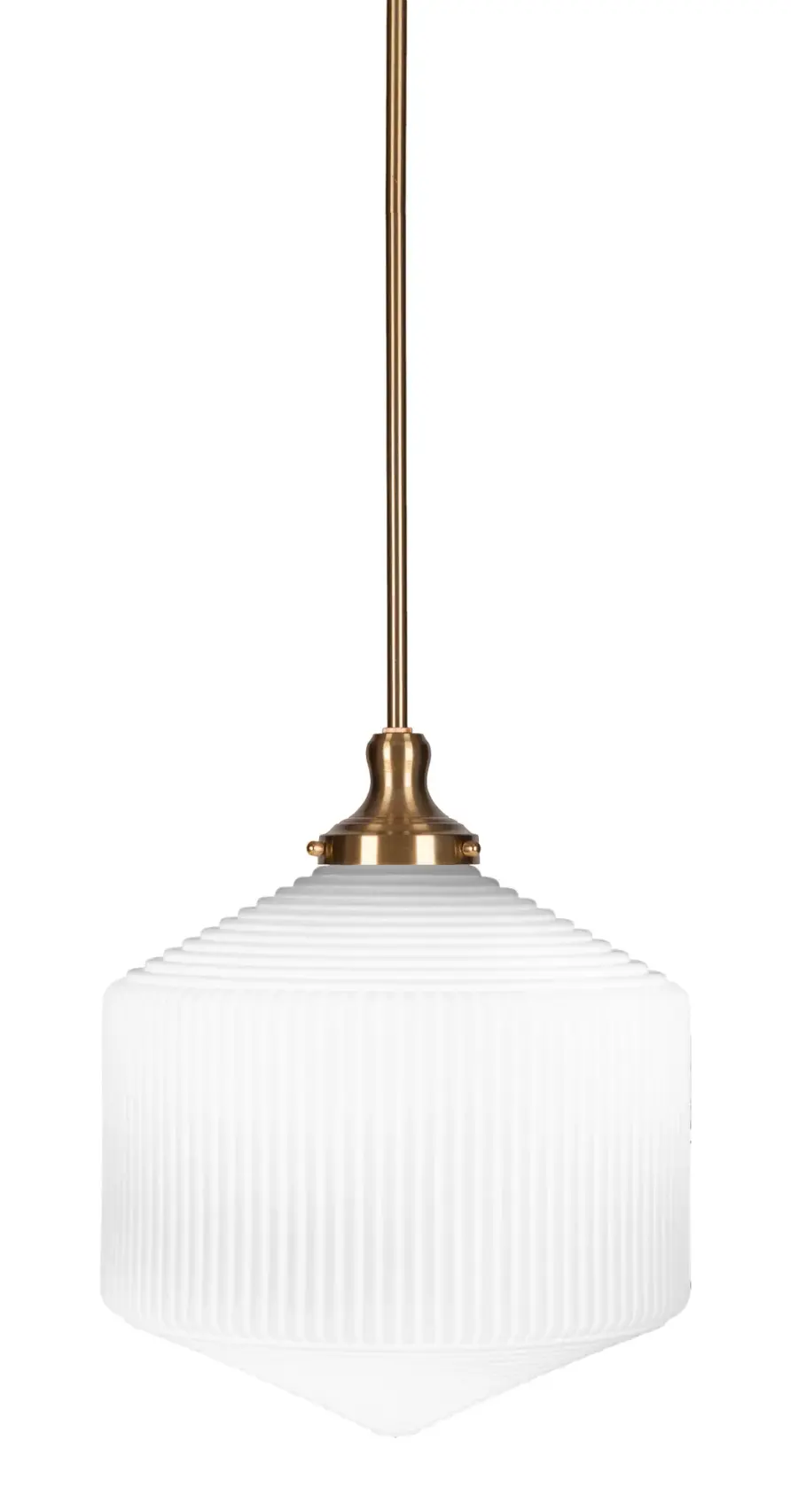 Carina Stem Hung Pendant with Opal Frosted Glass - Image 1