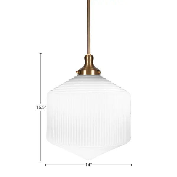 Carina Stem Hung Pendant with Opal Frosted Glass - Image 2