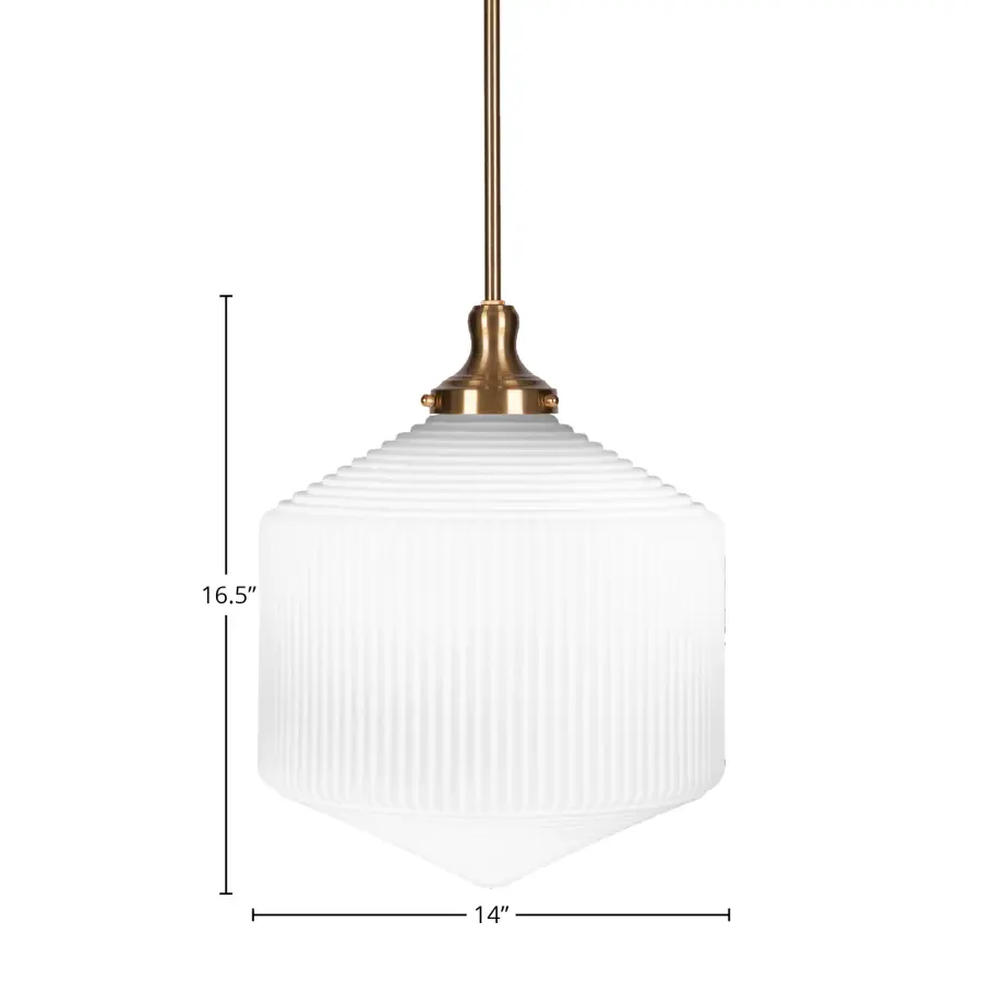Carina Stem Hung Pendant with Opal Frosted Glass - Image 2