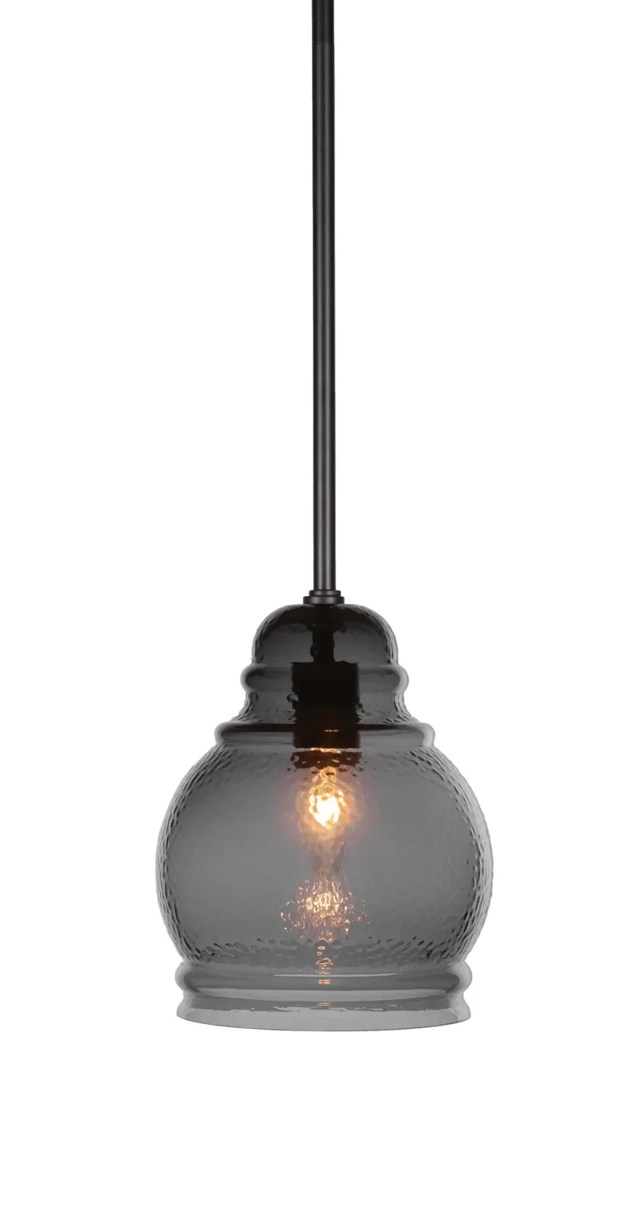 Palisade Stem Hung Pendant with Smoke Glass - Image 1