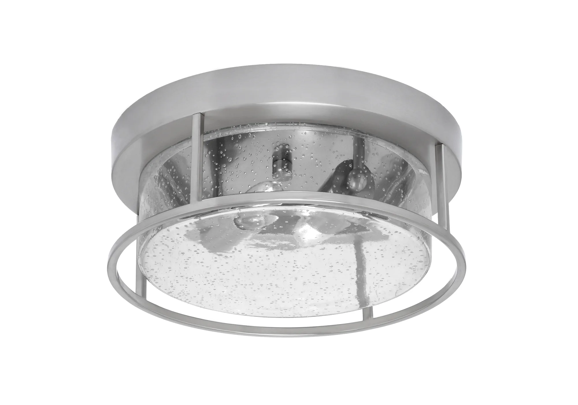 Toltec Lighting 12" Clear Bubble Glass Flush Mount
