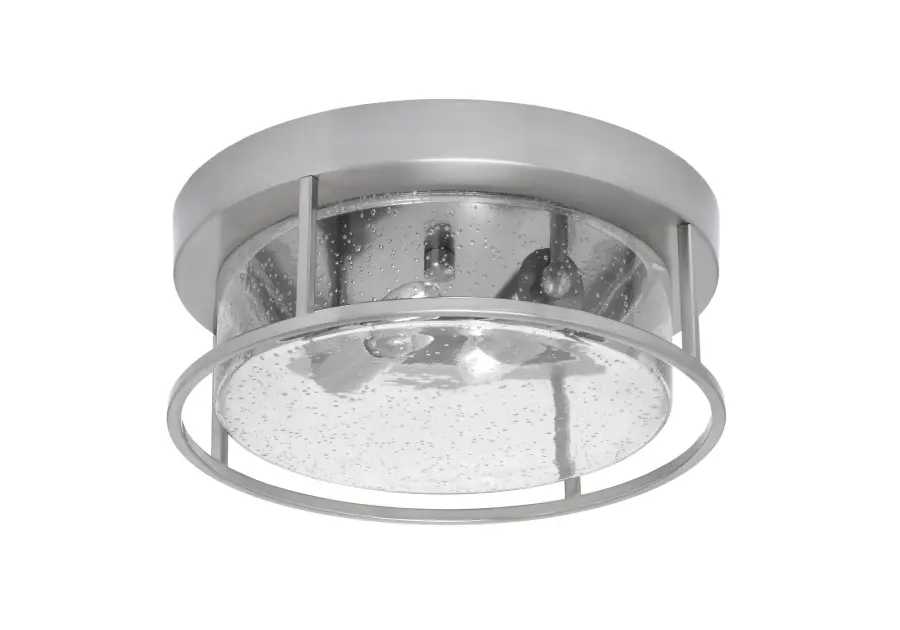 Toltec Lighting 12" Clear Bubble Glass Flush Mount - Image 1