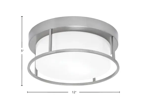 Toltec Lighting 12" Flush Mount with White Marble Glass - Image 2