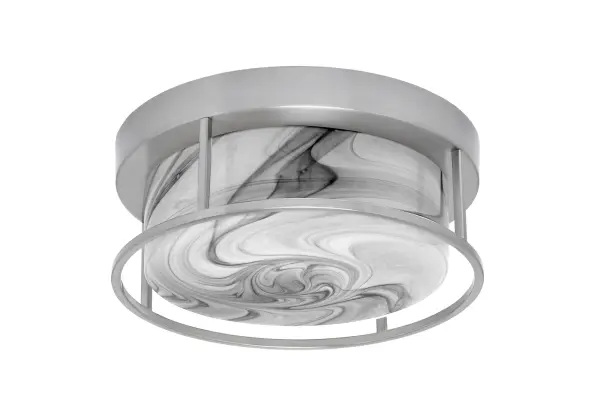 Toltec Lighting 12" Onyx Swirl Glass Flush Mount - Image 1