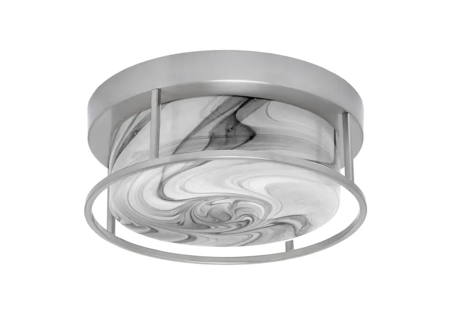 Toltec Lighting 12" Onyx Swirl Glass Flush Mount - Image 1