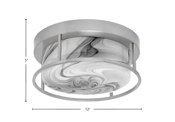 Toltec Lighting 12" Onyx Swirl Glass Flush Mount - Image 2