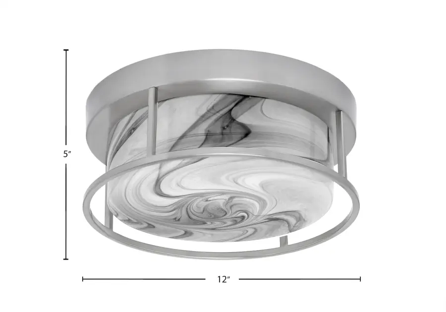 Toltec Lighting 12" Onyx Swirl Glass Flush Mount - Image 2
