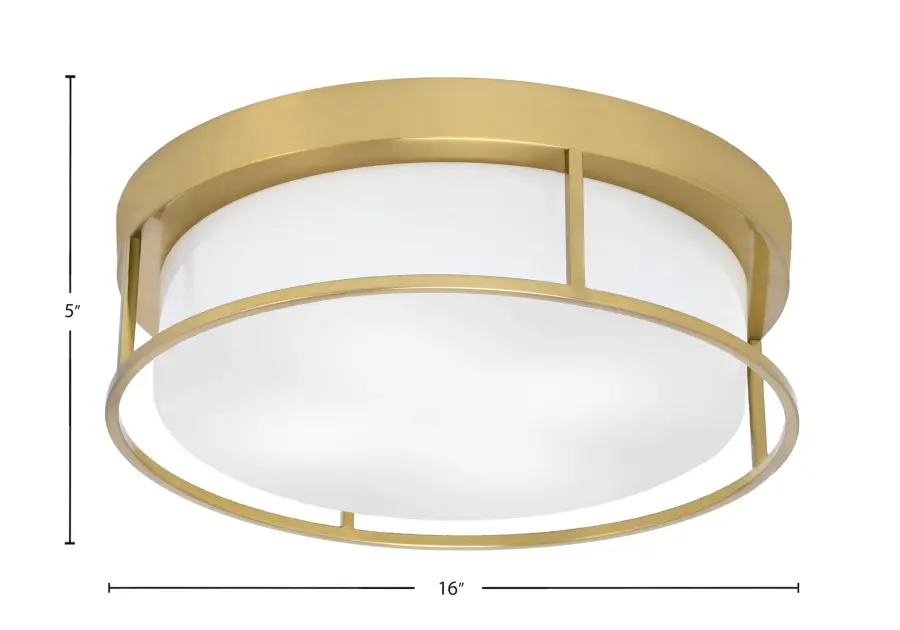 Toltec 16" White Marble Glass Flush Mount - Image 2