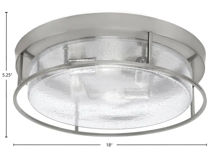 Toltec Lighting 18" Flush Mount with Smoke Bubble Glass - Image 2