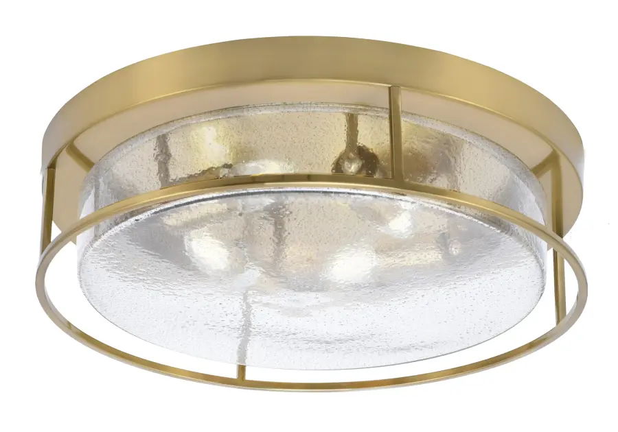18" Flush Mount with Smoke Bubble Glass - Image 1