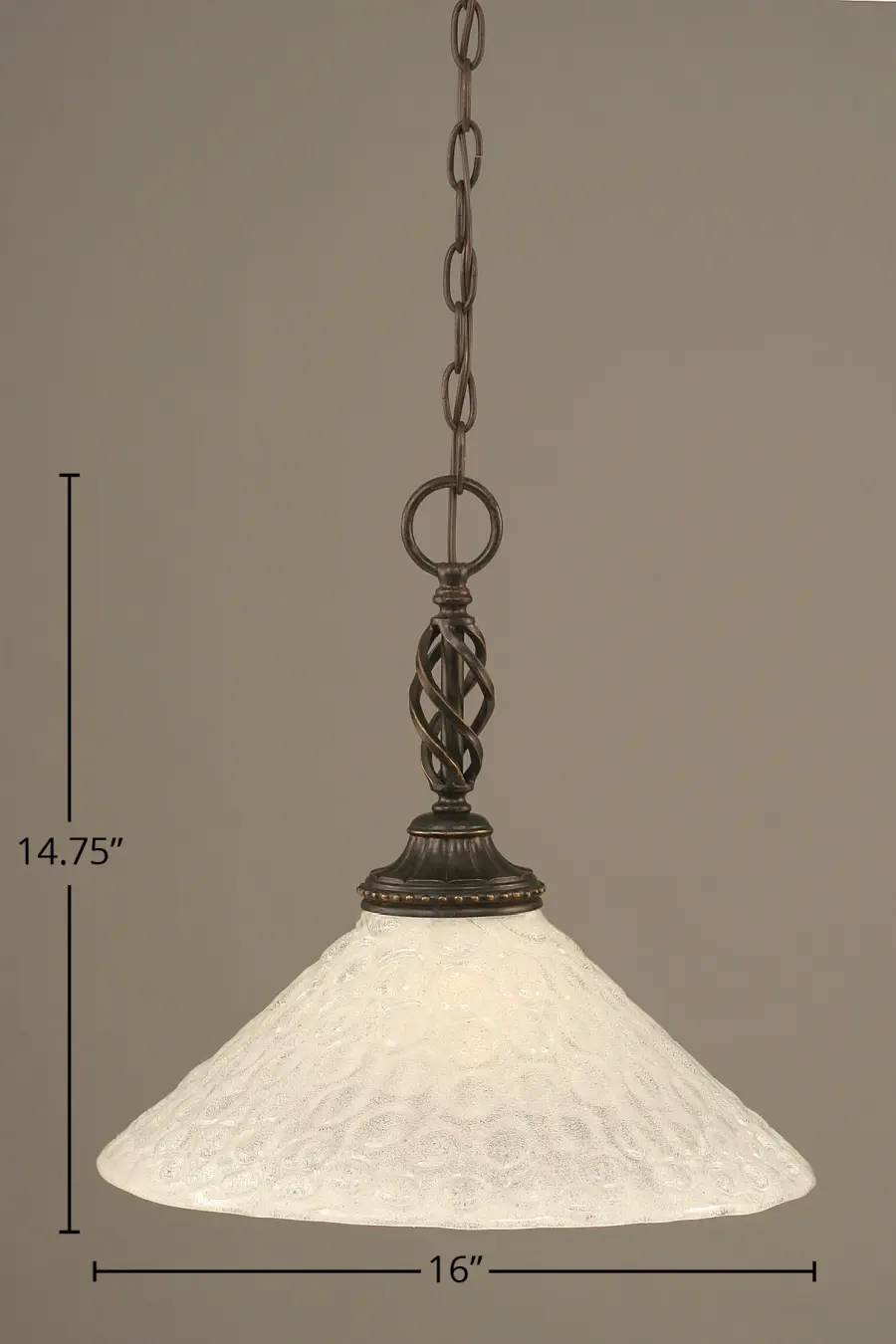 Elegante Chain Pendant with Italian Bubble Glass - Image 2
