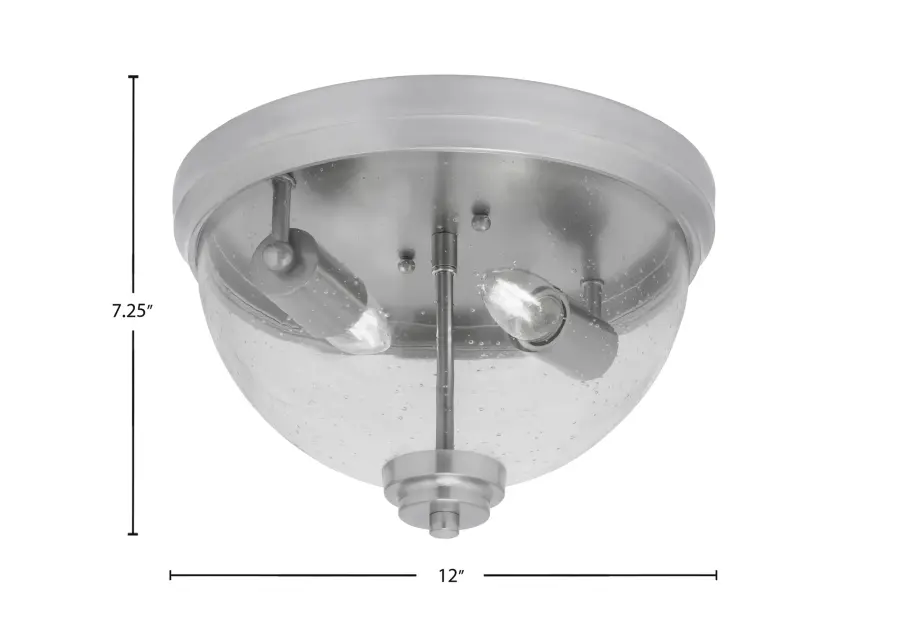Toltec Lighting 12" Clear Bubble Glass Flush Mount - Image 2