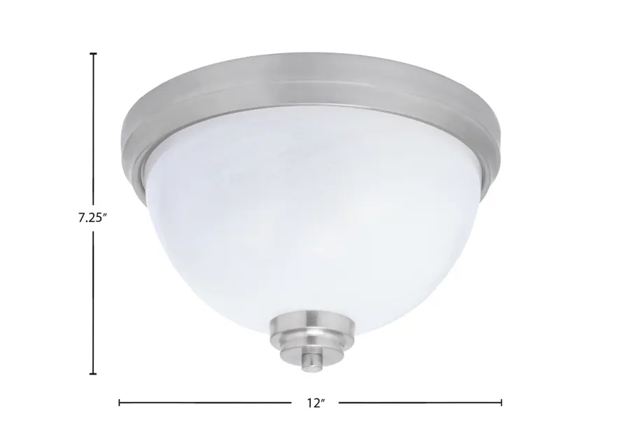 Toltec Lighting 12" Flush Mount with White Marble Glass - Image 2